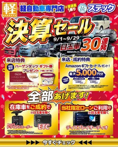ステック決算セール！！